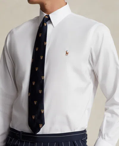 Shop Polo Ralph Lauren Men's Purepress Cotton Oxford Shirt In White