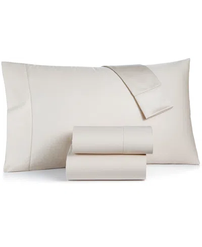 Shop Charter Club Damask Solid 550 Thread Count 100% Cotton 4-pc. Sheet Set, Queen, Created For Macy's In Parchment