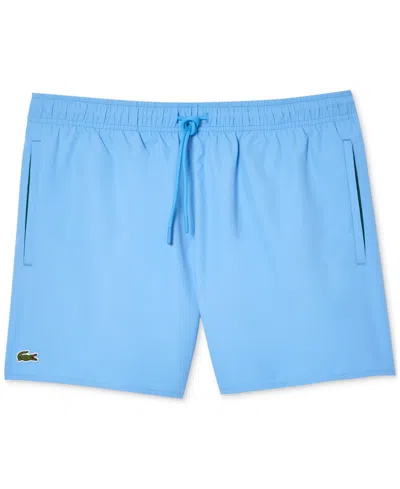 Shop Lacoste Men's Light Quick-dry Swim Shorts In Ini Peppermint,vert