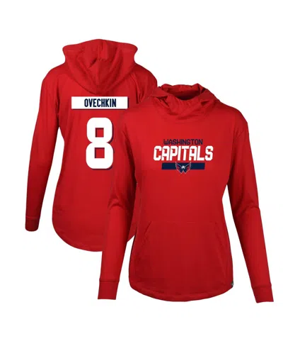 Shop Levelwear Women's  Alexander Ovechkin Red Washington Capitals Vivid Player Name And Number Pullover H