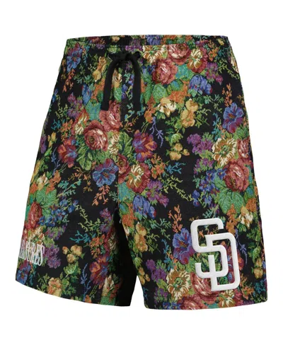 Shop Pleasures Men's  Black San Diego Padres Floral Shorts
