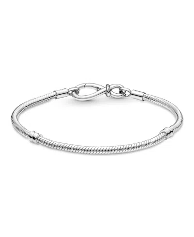 Shop Pandora Moments Sterling Silver Infinity Knot Snake Chain Bracelet