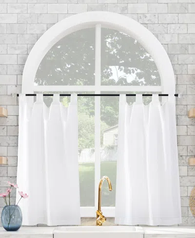 Shop Archaeo Cafe Curtain Pair, 52" X 45" In White