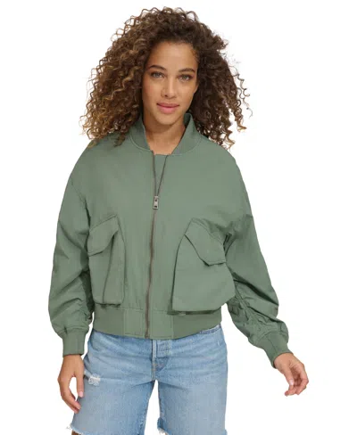 Levi's Techy Nylon Bomber Jacket In Dk Forest