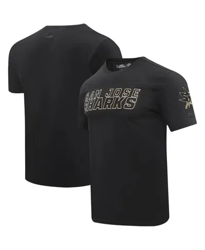 Pro Standard Black San Jose Sharks Wordmark T-shirt In Black