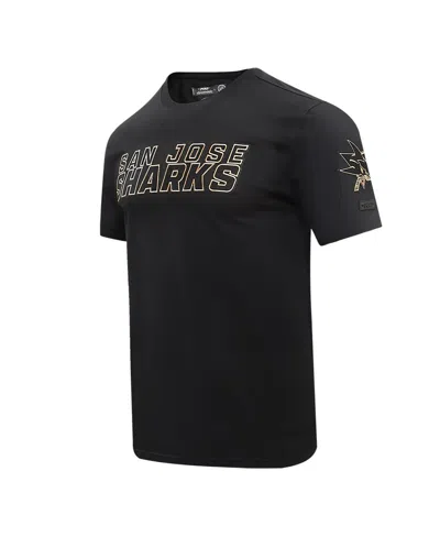Shop Pro Standard Men's  Black San Jose Sharks Wordmark T-shirt