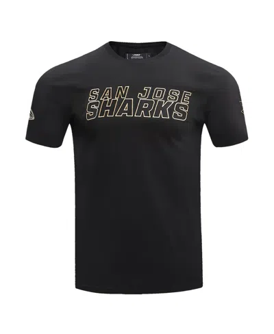 Shop Pro Standard Men's  Black San Jose Sharks Wordmark T-shirt