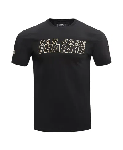 Pro Standard Black San Jose Sharks Wordmark T-shirt In Black