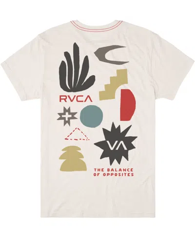 Shop Rvca Men's Paper Cuts Short Sleeve T-shirt In Antique White