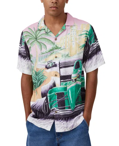 Shop Cotton On Men's Pit Stop Short Sleeve Shirt In Sunset