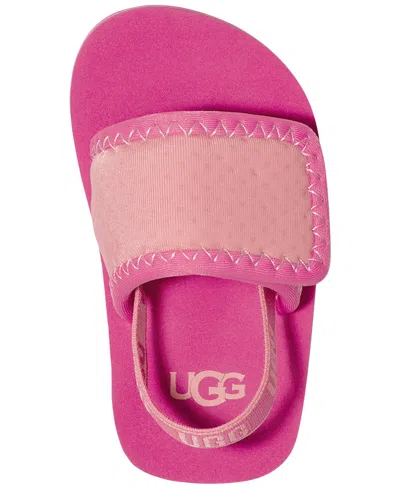 Shop Ugg Baby Lennon Slingback Sandals In Sugilite,strawberry Milkshake