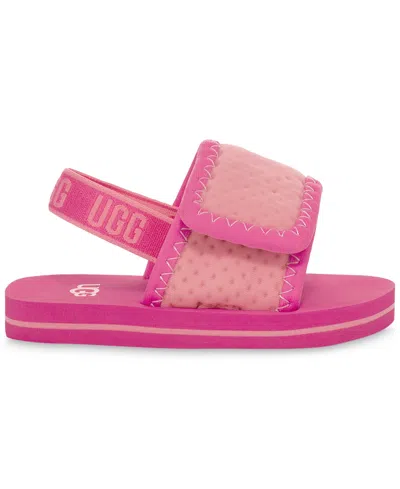 Shop Ugg Baby Lennon Slingback Sandals In Sugilite,strawberry Milkshake