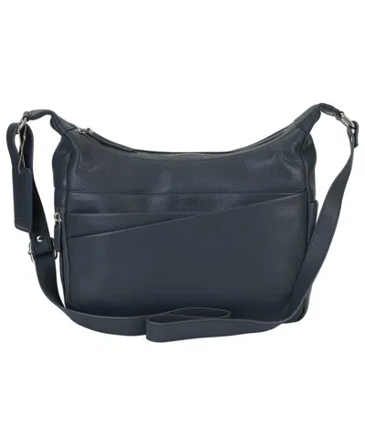 Mancini Pebble June Leather Crossbody Handbag In Brown