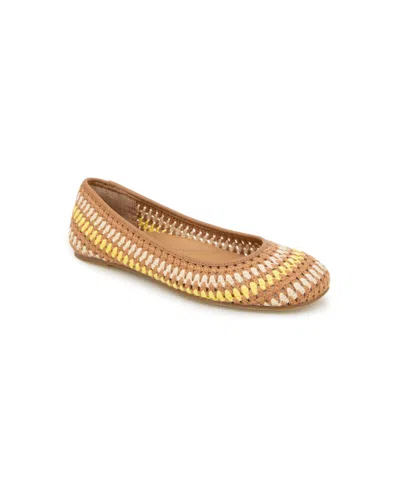 Shop Gentle Souls Women's Mable Slip-on Flats In Banana Multi Fabric