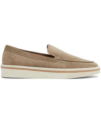 Shop Ted Baker Men's Hampshire Slip On Sneakers In Khaki