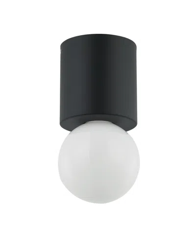 Shop Dainolite 5" Metal Theron 1 Light Globe Flush Mount In Matte Black