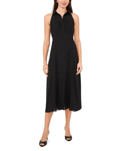 Shop 1.state Women's Collared Sleeveless Halter Dress In Rich Black