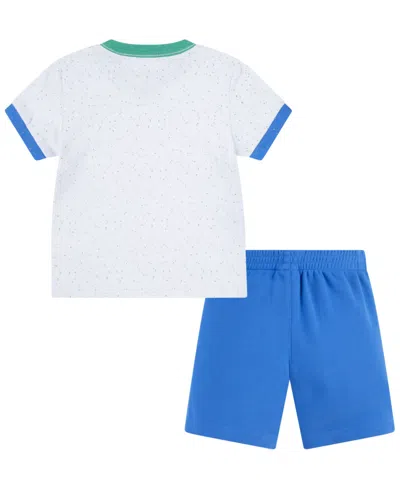 Shop Nike Toddler Boys Solid Knit Short Set In Light Photo Blue