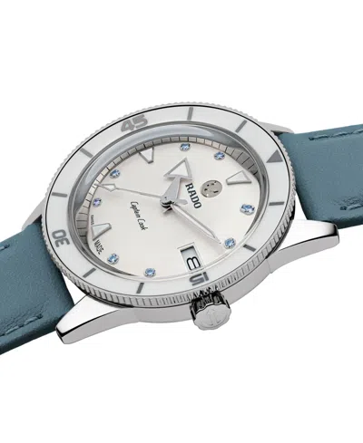 Rado Women's Swiss Automatic Captain Cook Stainless Steel Bracelet Watch 37mm Gift Set In No Color