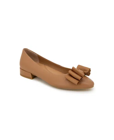 Shop Gentle Souls Women's Atlas Slip-on Flats In Camel- Leather,textile