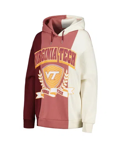 Shop Gameday Couture Women's  Maroon Virginia Tech Hokies Hall Of Fame Colorblock Pullover Hoodie