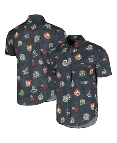 Shop Rsvlts Men's And Women's  Black Beetlejuice Beetlegeuse Button-down Shirt