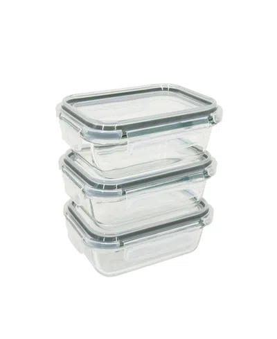 Shop Sedona 6 Piece Rectangle Glass Storage Container Set In Olive