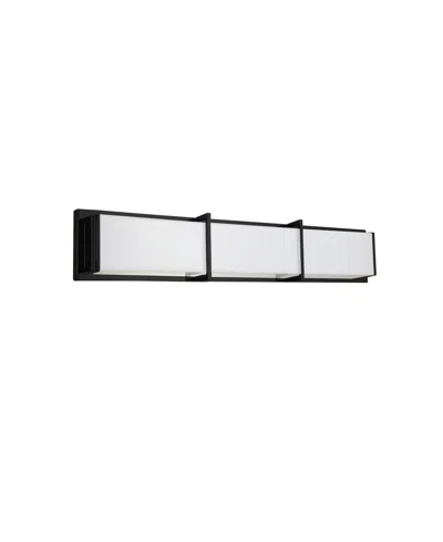 Shop Dainolite 5" Metal, Winston 36w Vanity Light With Acrylic Diffuser In Matte Black,white