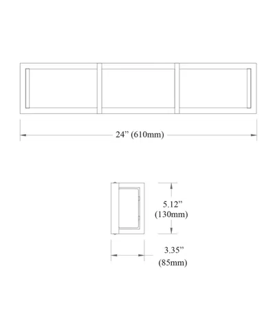 Shop Dainolite 5" Metal, Winston 36w Vanity Light With Acrylic Diffuser In Matte Black,white