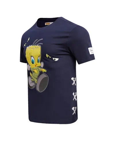 Freeze Max Men's And Women's Black Looney Tunes Franken Tweety T-shirt In Navy