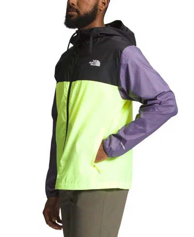 Shop The North Face Men's Cyclone Colorblocked Hooded Jacket In Gravel,tnf Black,khaki Stone