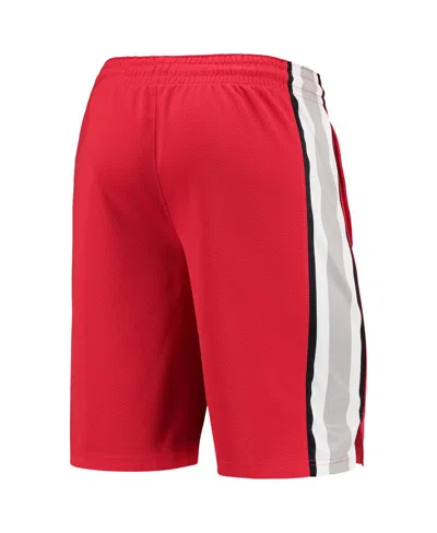 Shop Nike Men's  Scarlet Ohio State Buckeyes Replica Jersey Performance Basketball Shorts