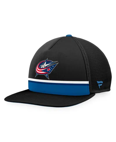 Shop Fanatics Men's  Black Columbus Blue Jackets Special Edition Trucker Adjustable Hat