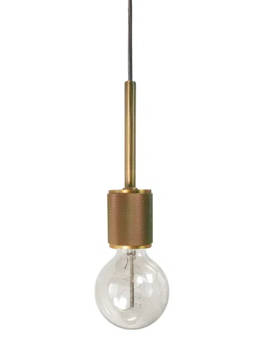 Shop Dainolite 6.5" Metal Roswell 1 Light Small Pendant In Aged Brass