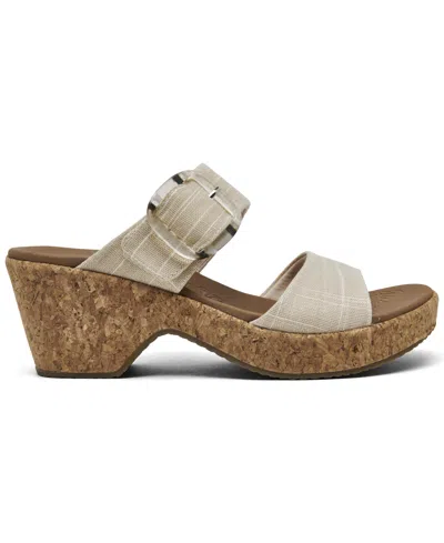 Shop Skechers Women's Cali Brystol Slide Sandals From Finish Line In Natural
