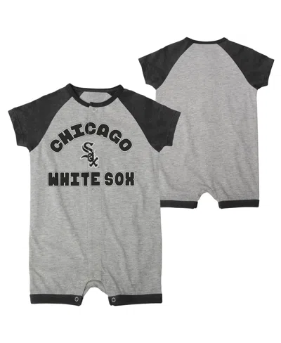 Shop Outerstuff Baby Boys And Girls Heather Gray Chicago White Sox Extra Base Hit Raglan Full-snap Romper