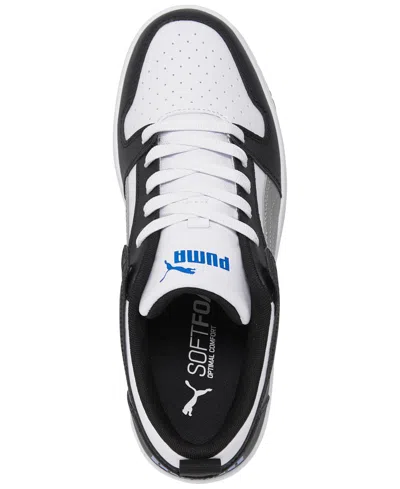 Shop Puma Big Kids Rebound Layup Low Casual Sneakers From Finish Line In Black,white,gray
