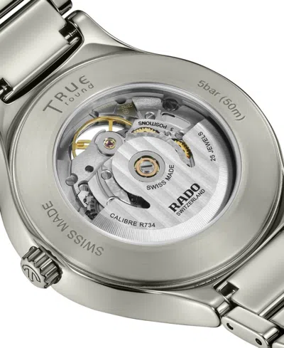 Rado Unisex Swiss Automatic True Gray Plasma Titanium Bracelet Watch 40mm In No Color