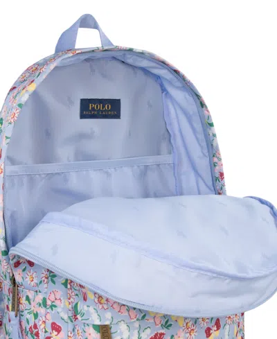 Shop Polo Ralph Lauren Polo Ralph Boys Lauren Print Backpack In Kentucky Blue