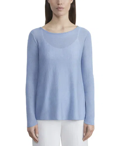 Shop Lafayette 148 New York Bateau Neck Linen-blend Sweater