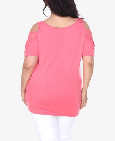 Shop White Mark Plus Size Bexley Tunic Top In Red