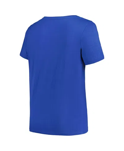 Profile Women's  Blue Tampa Bay Lightning Plus Size Arch Over Logo T-shirt In Blue