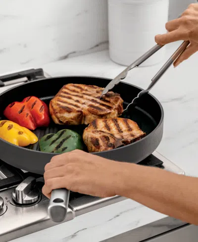 Ninja Foodi Neverstick Premium Hard Anodized 12" Round Grill Pan In Gray