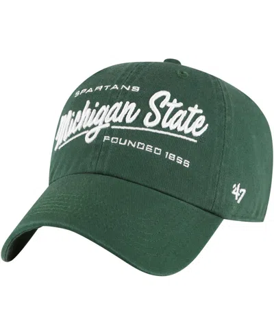 Shop 47 Brand Women's ' Green Michigan State Spartans Sidney Clean Up Adjustable Hat