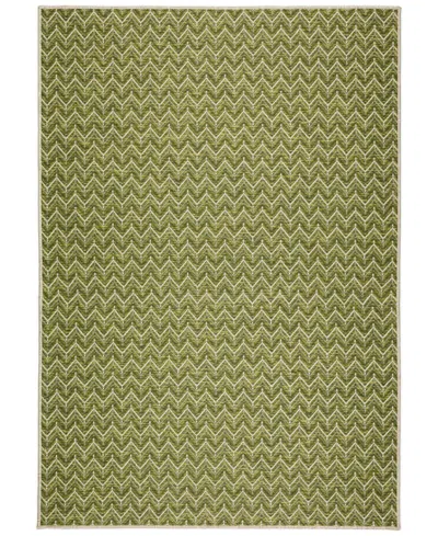 Shop D Style Nusa Outdoor Nsa1 2'3" X 7'5" Runner Area Rug In Lime