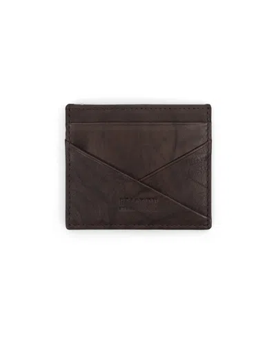 Shop Kenneth Cole Reaction Men's Rfid Leather Slimfold Wallet With Removable Magnetic Card Case In Brown