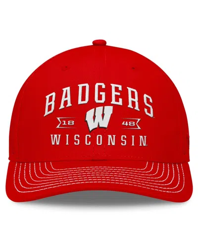 Shop Top Of The World Men's  Red Wisconsin Badgers Carson Trucker Adjustable Hat