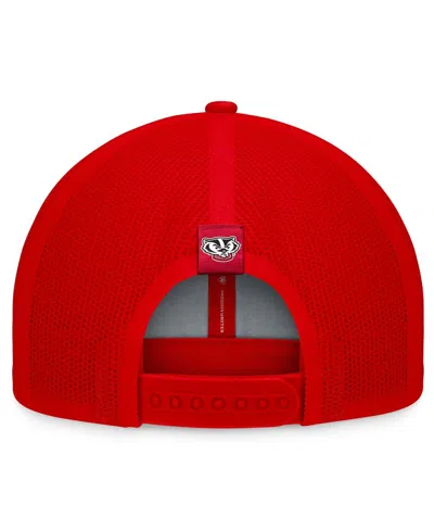 Shop Top Of The World Men's  Red Wisconsin Badgers Carson Trucker Adjustable Hat