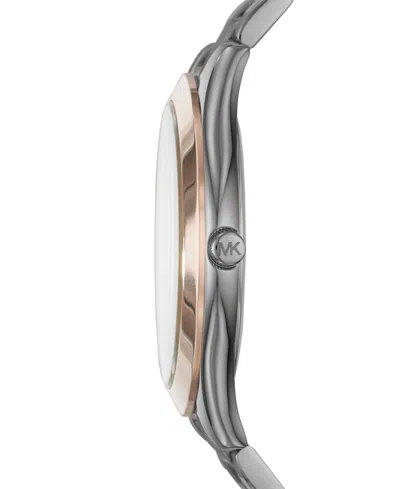 Shop Michael Kors Unisex Slim Runway Gunmetal Stainless Steel Watch 44mm