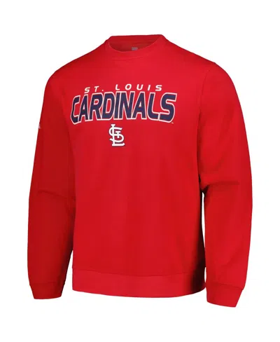Shop Stitches Men's  Red St. Louis Cardinals Pullover Sweatshirt